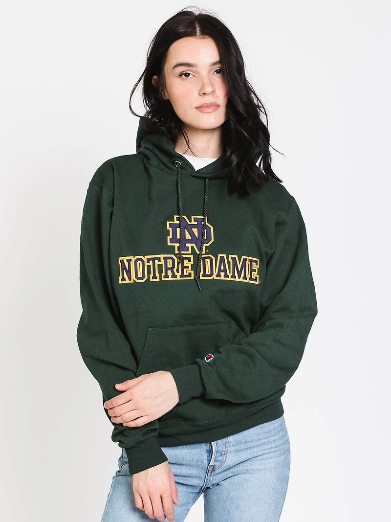 CHAMPION ECO POWERBLEND NOTRE DAME UNIVERSITY HOODIE - CLEARANCE