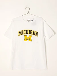 TEE-SHIRT UNIVERSITAIRE À MANCHES COURTES MICHIGAN