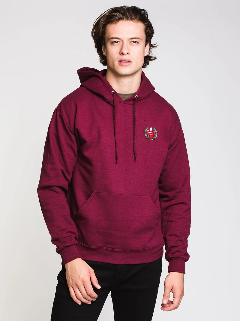 FLIP EMBROIDERED FLEECE - MAROON CLEARANCE