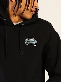 HOTLINE APPAREL MUSCLE CAR EMBOIRDERED HOODIE -BLACK/NOIR