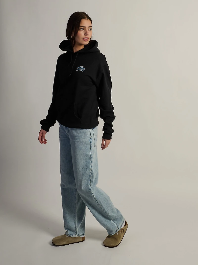 HOODIE BRODÉ HOTLINE APPAREL MUSCLE CAR NOIR