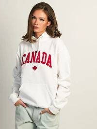 HOTLINE APPAREL CANADA SWEAT À CAPUCHE BRODÉ - BLANC