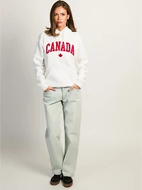 HOTLINE APPAREL CANADA EMBROIDERED HOODIE - WHITE