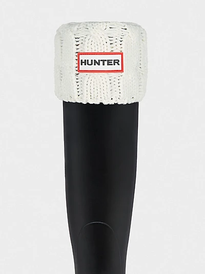 6 STICTH CABLE BOOT SOCK - NAT