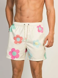 ISLAND HAZE DAISY 5IN VOLLEY SHORT - CREAM