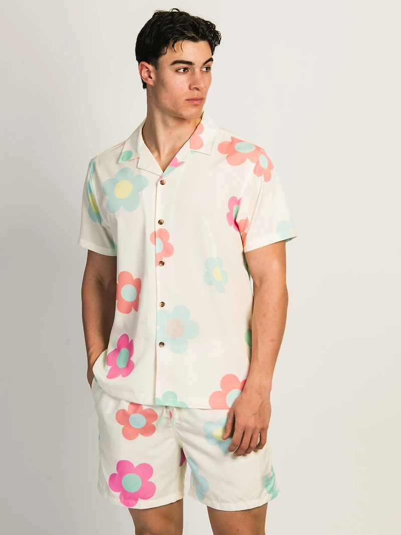 ISLAND HAZE DAISY 5IN VOLLEY SHORT - CREAM