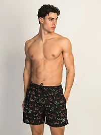 ISLAND HAZE BOOBIES 5IN VOLLEY SHORT - BLACK