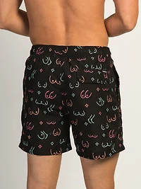 ISLAND HAZE BOOBIES 5IN VOLLEY SHORT - BLACK