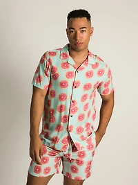 ISLAND HAZE GRAPEFRUIT SHORT SLEEVE WOVEN - CLEARANCE