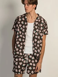 ISLAND HAZE FLORAL SHORT SLEEVE WOVEN