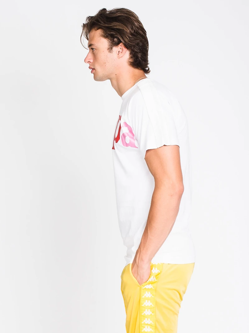 MENS BANDA CULTIN SHORT SLEEVE T-SHIRT- WHITE - CLEARANCE