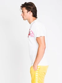 MENS BANDA CULTIN SHORT SLEEVE T-SHIRT- WHITE - CLEARANCE