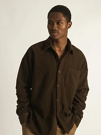 KOLBY BLACK POLAR FLEECE OVERSHIRT