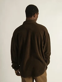 KOLBY BLACK POLAR FLEECE OVERSHIRT