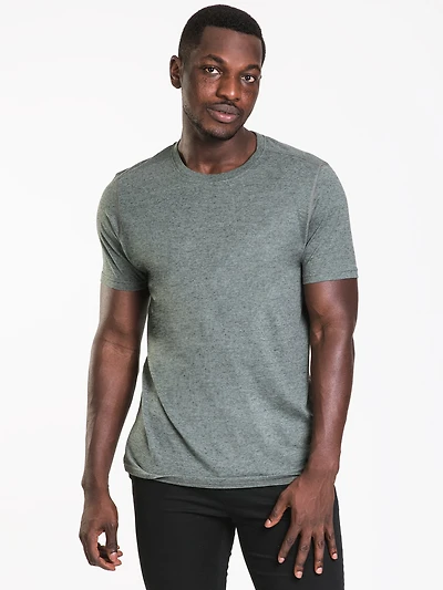 T-SHIRT À COL RAS DU COU SIG MELANGE POUR HOMME