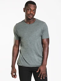 T-SHIRT À COL RAS DU COU SIG MELANGE POUR HOMME