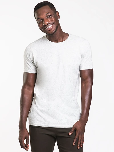 T-SHIRT À COL RAS DU COU SIG MELANGE POUR HOMME