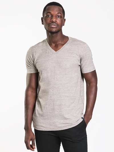 T-SHIRT À COL EN V SIG MELANGE POUR HOMME