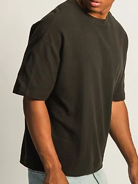 KOLBY SHORT CUT KNIT TEE- BLACK