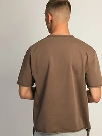 KOLBY OVERSIZED FRENCH TERRY TEE - MARRON