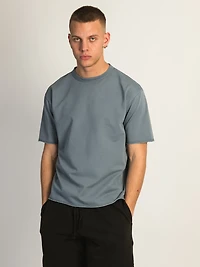 KOLBY OVERSIZED FRENCH TERRY TEE - STEEL