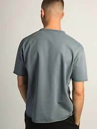 KOLBY OVERSIZED FRENCH TERRY TEE - STEEL