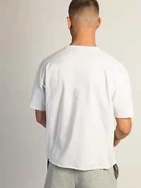 KOLBY OVERSIZED FRENCH TERRY TEE - BLANC