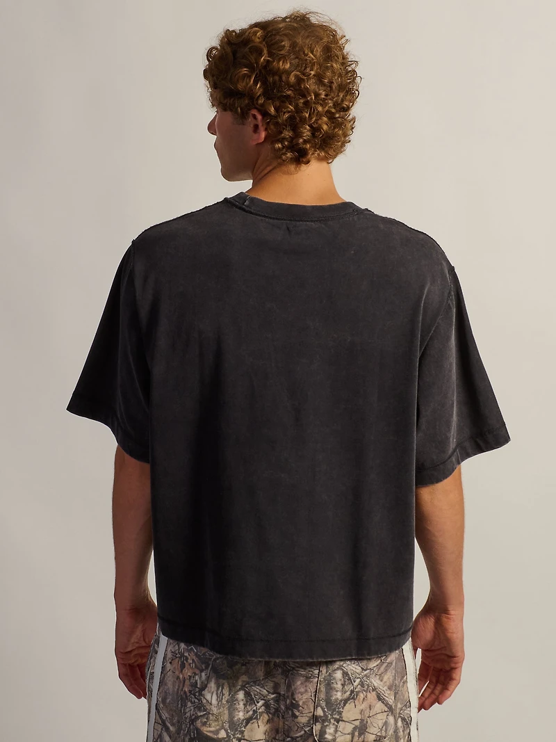 T-SHIRT POIDS LOURD COURT KOLBY - NOIR