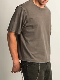 KOLBY SHORT CUT HEAVYWEIGHT TEE - CHARCOAL