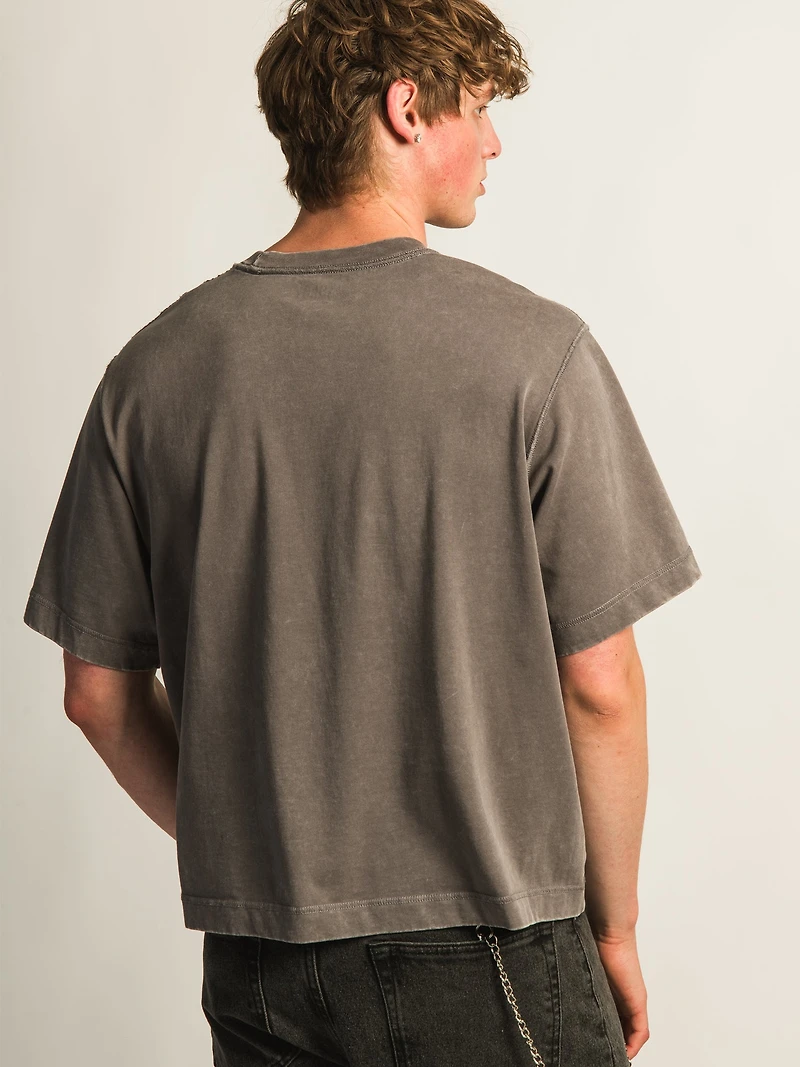KOLBY SHORT CUT HEAVYWEIGHT TEE - CHARCOAL