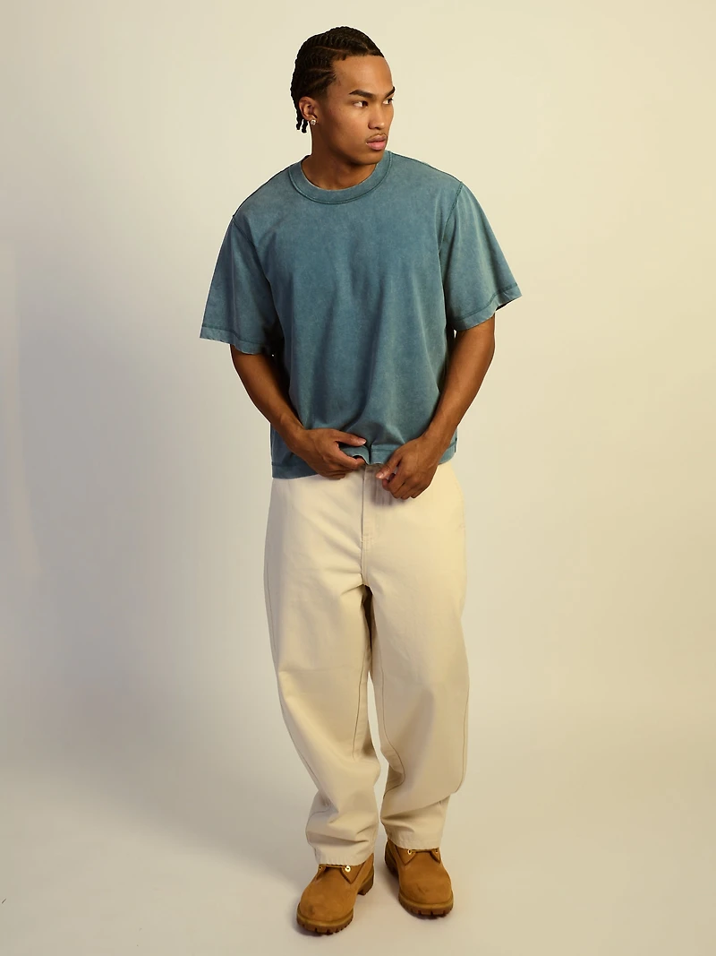 KOLBY SHORT CUT HEAVYWEIGHT TEE - DARK TEAL