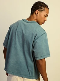 KOLBY SHORT CUT HEAVYWEIGHT TEE - DARK TEAL
