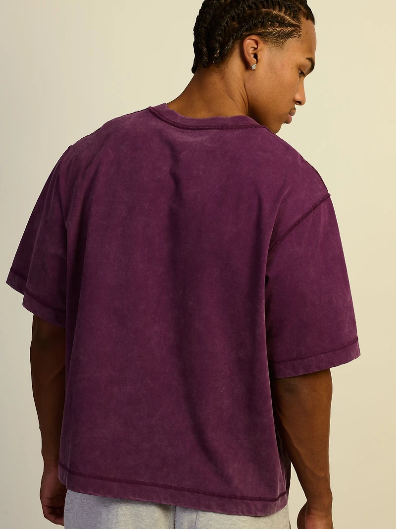 KOLBY SHORT CUT HEAVYWEIGHT TEE - PURPLE