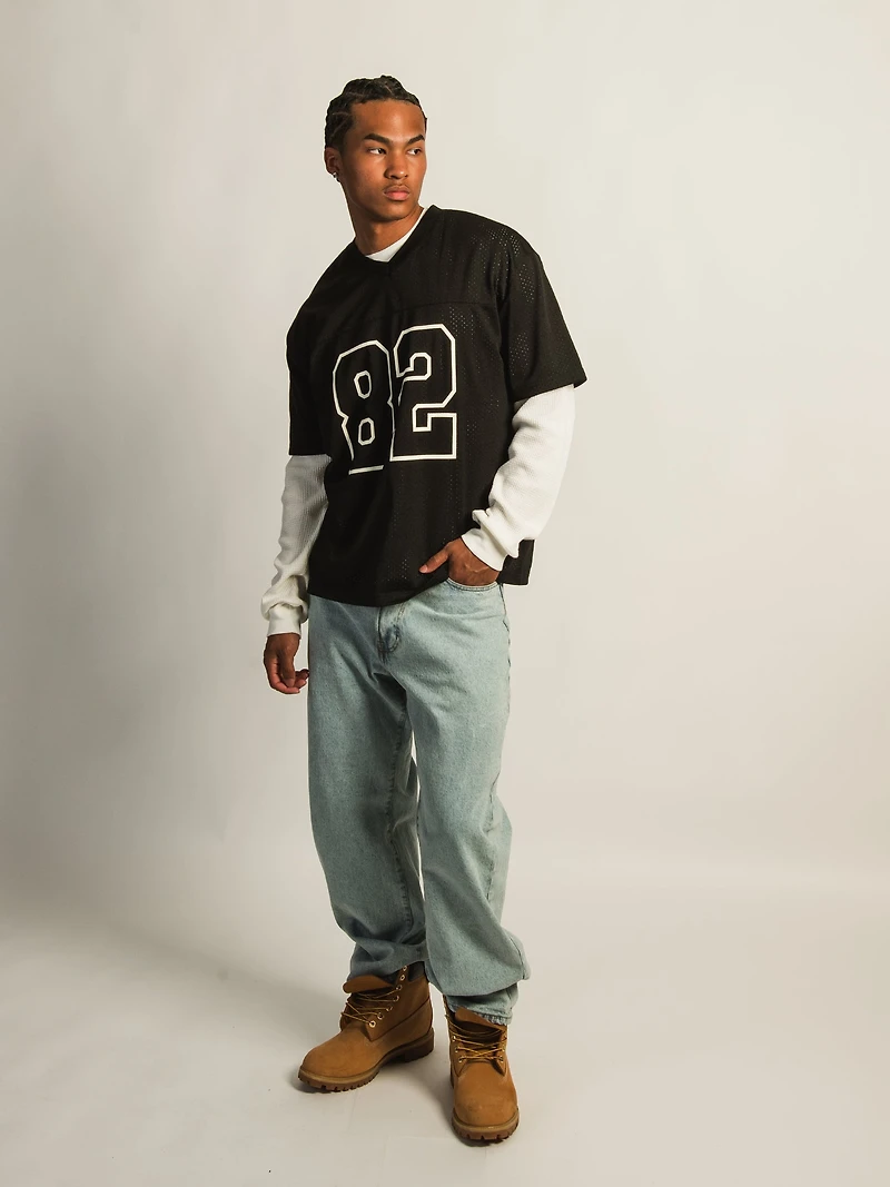 KOLBY FOOTBALL TEE- NOIR