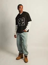 KOLBY FOOTBALL TEE- BLACK