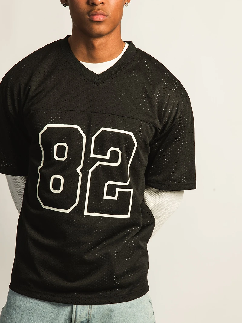 KOLBY FOOTBALL TEE- NOIR
