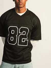 KOLBY FOOTBALL TEE- BLACK