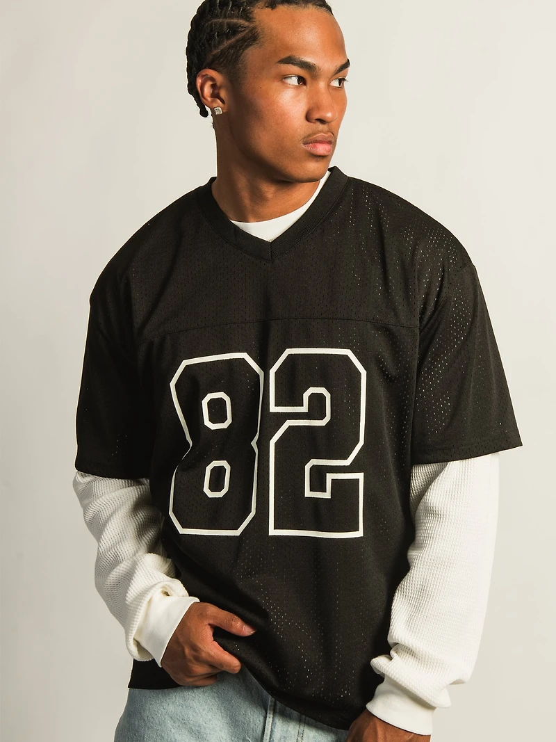 KOLBY FOOTBALL TEE- NOIR