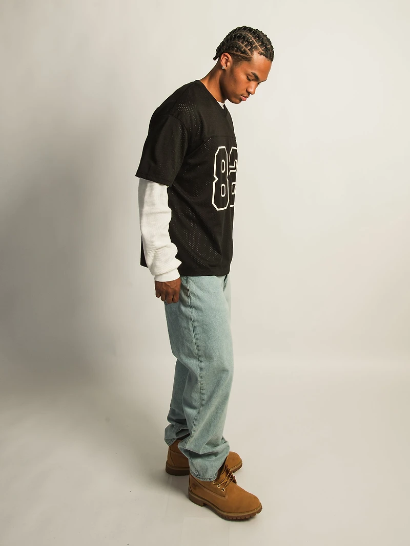 KOLBY FOOTBALL TEE- NOIR