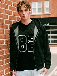 KOLBY FOOTBALL TEE- NOIR