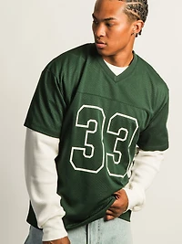 KOLBY FOOTBALL TEE - VARSITY GREEN