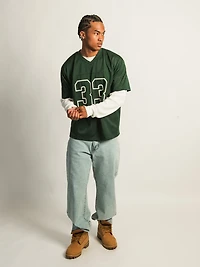 KOLBY FOOTBALL TEE - VARSITY GREEN