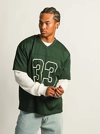 KOLBY FOOTBALL TEE - VARSITY GREEN