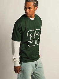 KOLBY FOOTBALL TEE - VARSITY GREEN