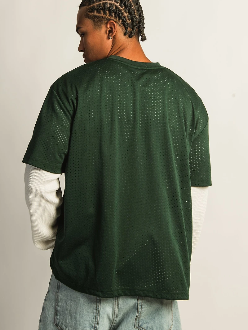 KOLBY FOOTBALL TEE - VARSITY GREEN