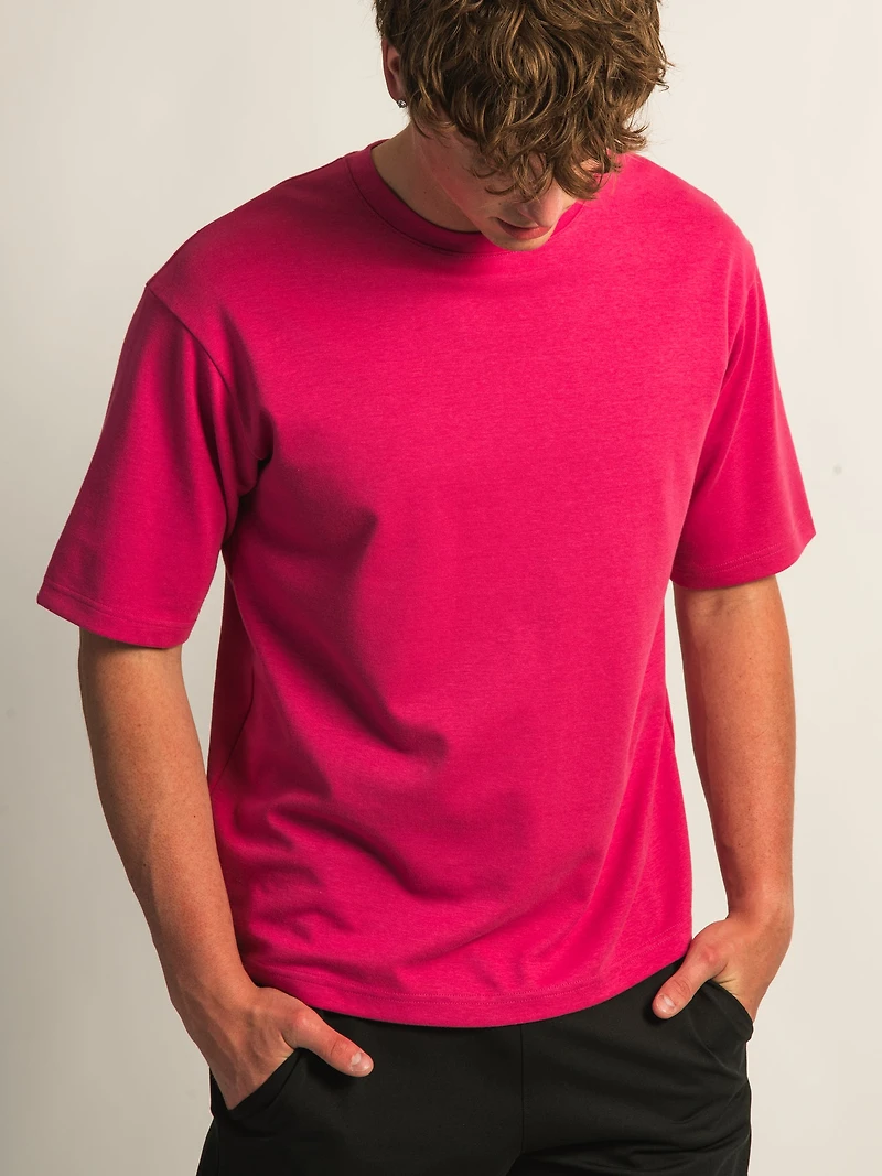KOLBY BOXY FIT TEE - BERRY