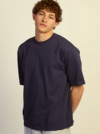 KOLBY BOXY FIT TEE - CHARCOAL NAVY