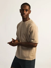 KOLBY KEEP COOL BOXY FIT TEE - HEATHER BROWN