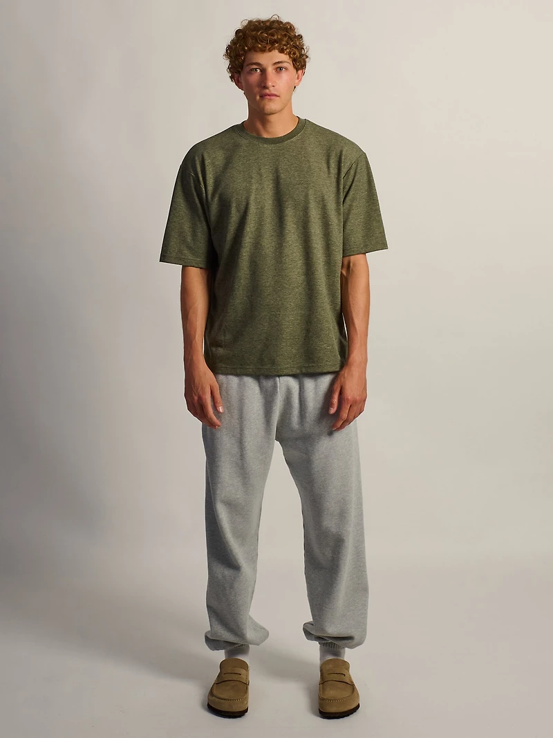 KOLBY BOXY FIT TEE - HEATHER OLIVE