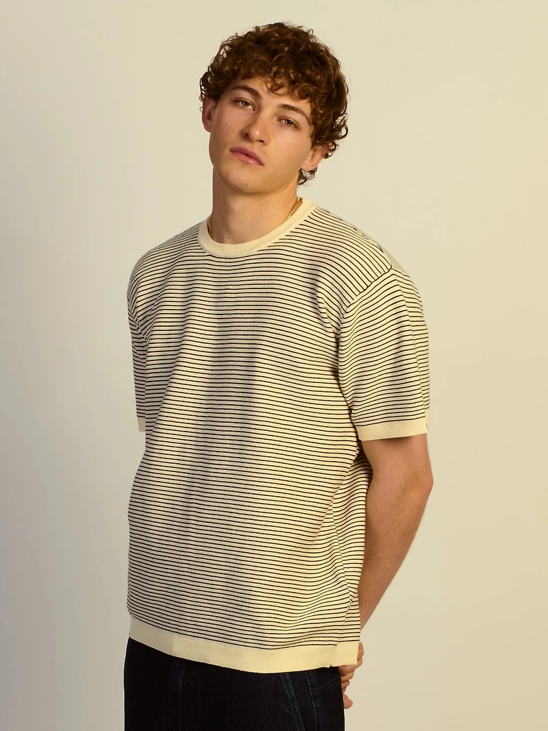 KOLBY - TEE-SHIRT EN TRICOT À COUPE DÉCONTRACTÉE NATUREL